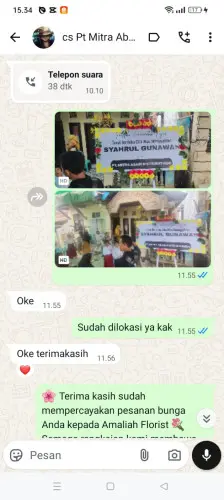Testimonial Papan Bunga poso